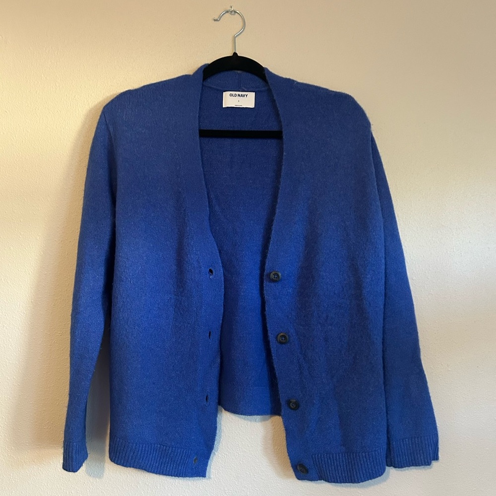 Blue Old Navy Button Up Sweater - Gently worn